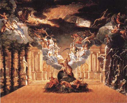 Decorado para la ópera Atys de J-B Lully.