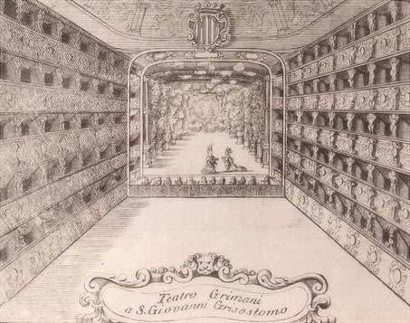 Teatro Santi Giovanni e Paolo, erigido en Venecia en 1638, donde se estrenaron diversas óperas de Cavalli y Monteverdi, entre ellas Ulises [1673] y Popea [1643].