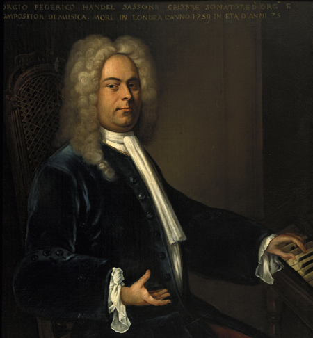 Retrato anónimo de G.F. Händel (1734) por un artista desconocido.