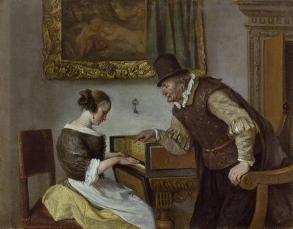 Lección de música [ca.1665] de Jan Steen.