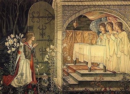 La visión del Grial [1907], tapiz de Sir Edward Burne-Jones.