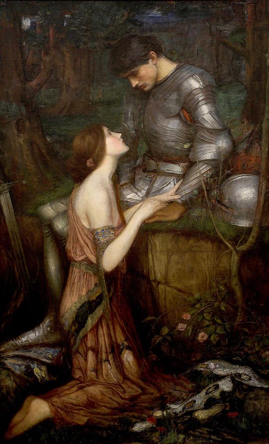 Lamia y el soldado, óleo de John William Waterhouse.