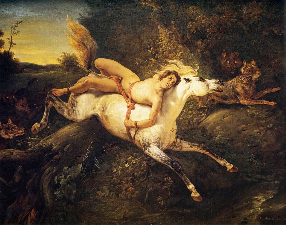 El líder independentista ucraniano Mazeppa, inspirador de uno de los poemas sinfónicos más célebres de Franz Liszt, en un óleo de Horace Vernet [1826].