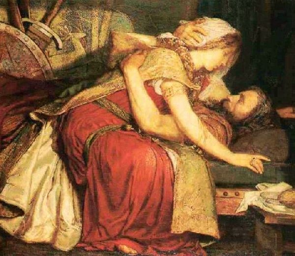 La muerte de Tristán [1902], de Marianne Stokes.