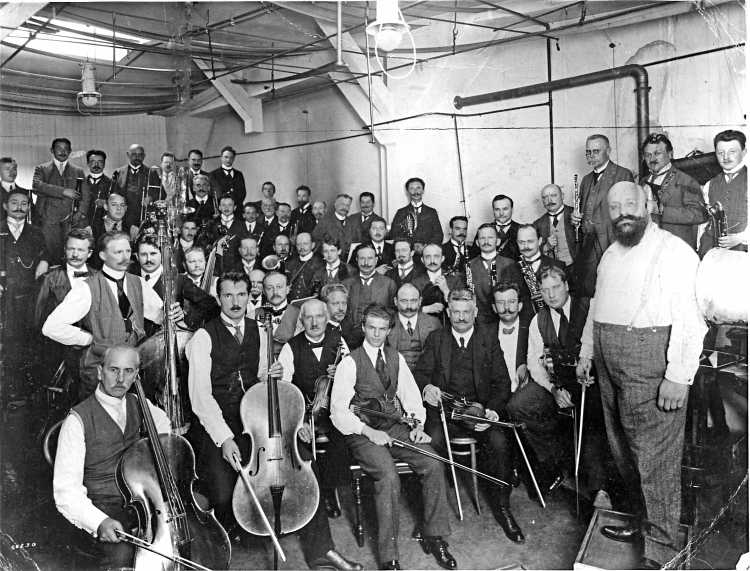 La Orquesta Filarmónica de Berlín en 1913.