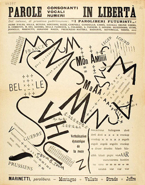Palabras en libertad, de Marinetti.