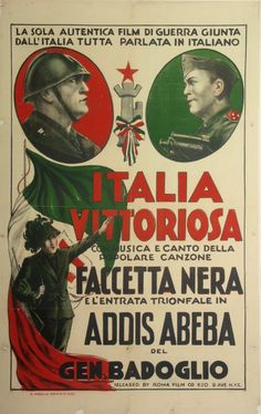 Cartel propagandístico fascista.