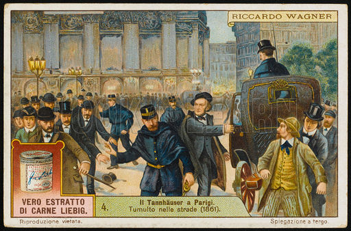 Altercados callejeros tras la representación de Tannhäuser en París.