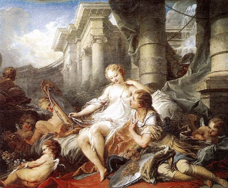 Renaud et Armide [1734], óleo de François Boucher.