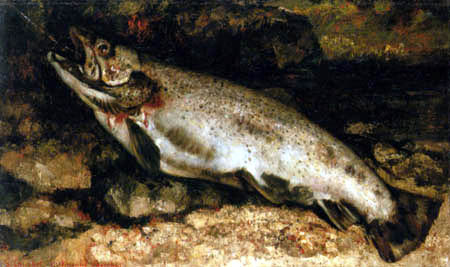 La trucha, óleo de Gustave Courbet.