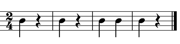 Ritmo característico del estilo turco en la música de Mozart.