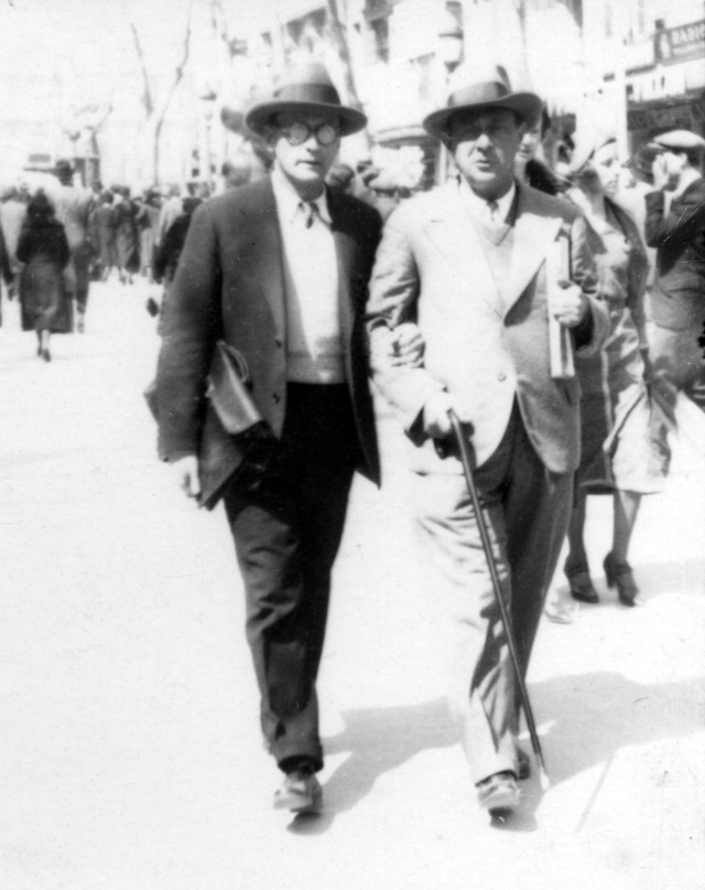 Anton Webern y Arnold Schönberg en los años 20.
