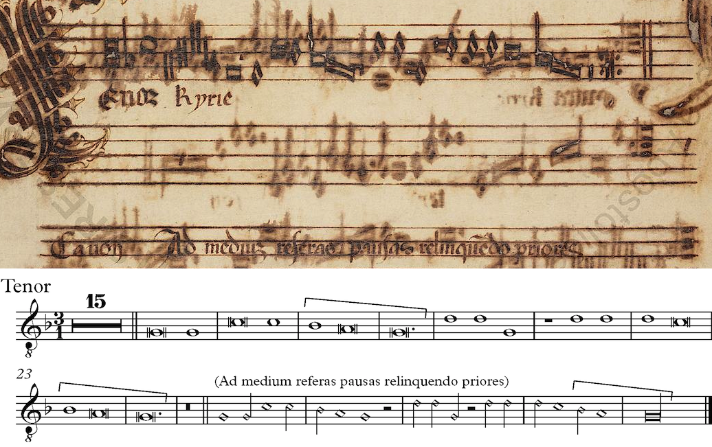 Tenor de la Missa L'homme armé de Guillaume Dufay (Kyrie II)