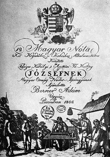 Banda de músicos gitanos en el frontispicio de una edición musical de 1805.