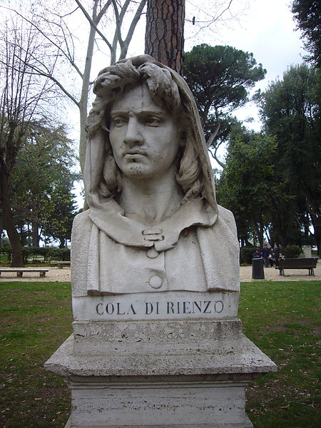 Busto de Cola di Rienzo, en la ciudad de Roma.