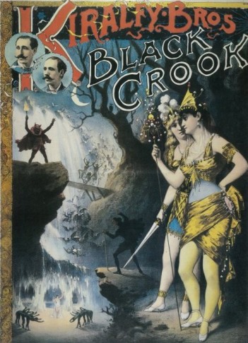 Cartel del espectáculo The black crook, estrenado en Nueva York en 1866.