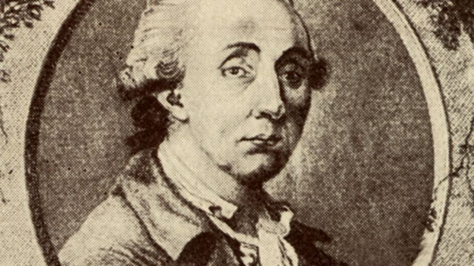 Retrato del compositor checo Johann Stamitz.