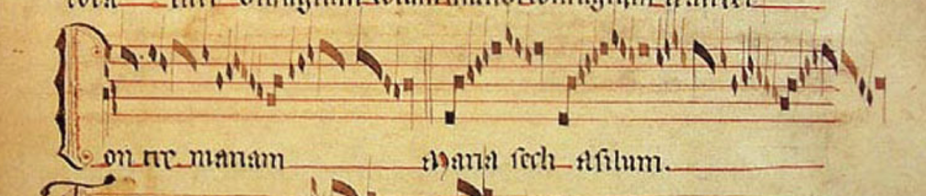 Contratenor de «Maria matrem virginem», Llibre Vermell, f.25r.