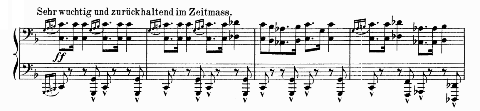 Leitmotiv de los gigantes Fasolt y Fafner